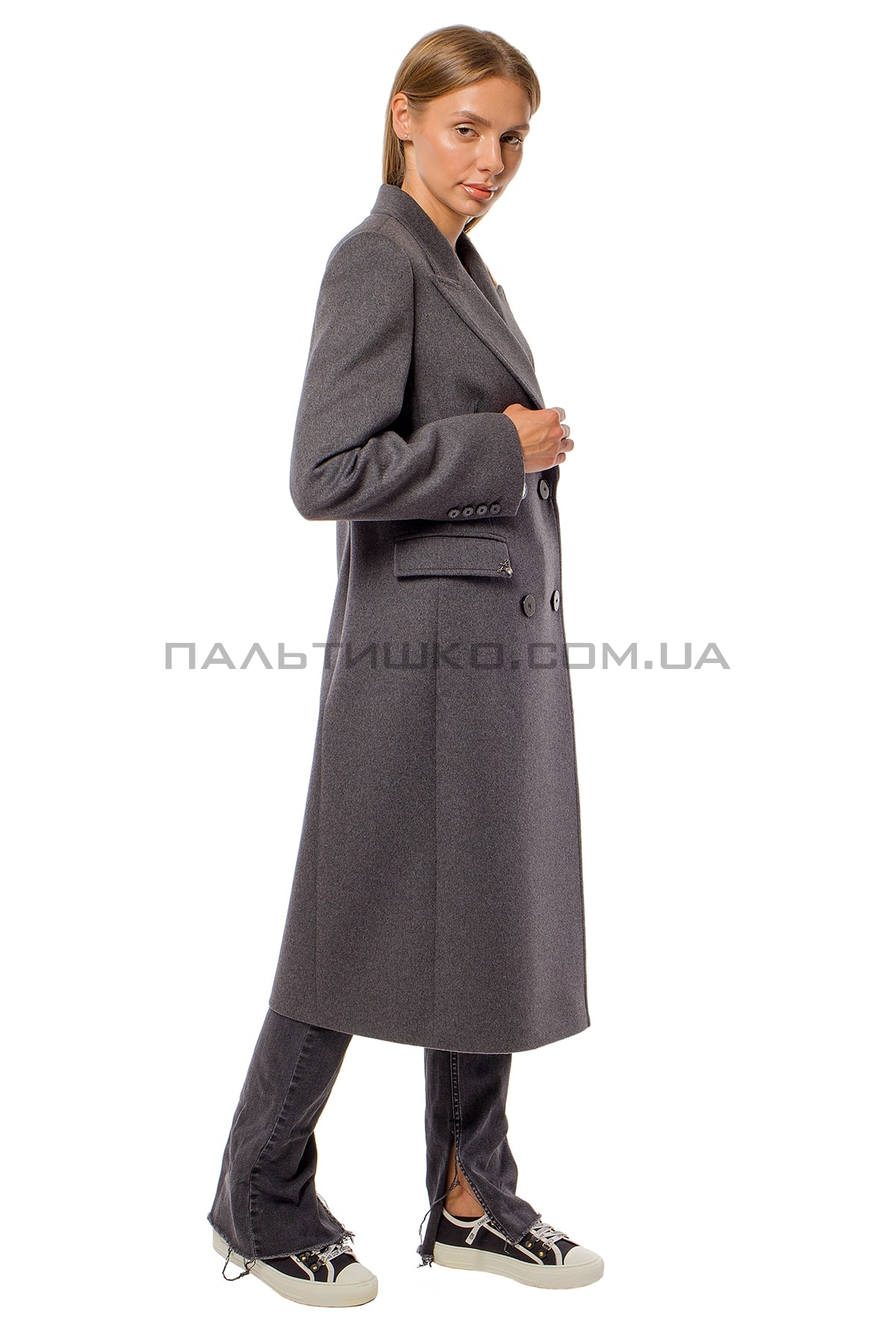  Жіноче сіре пальто