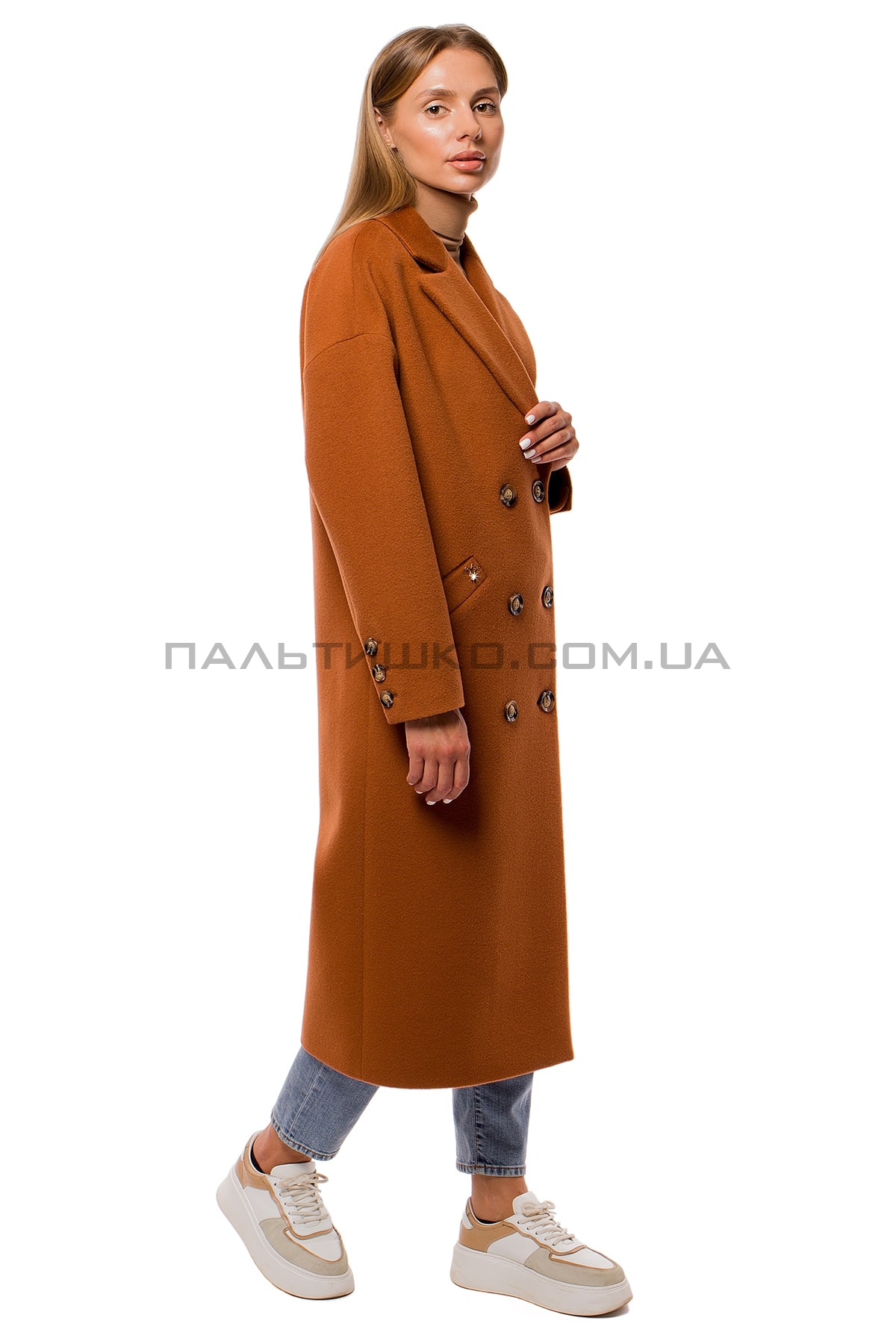  Жіноче коричневе пальто