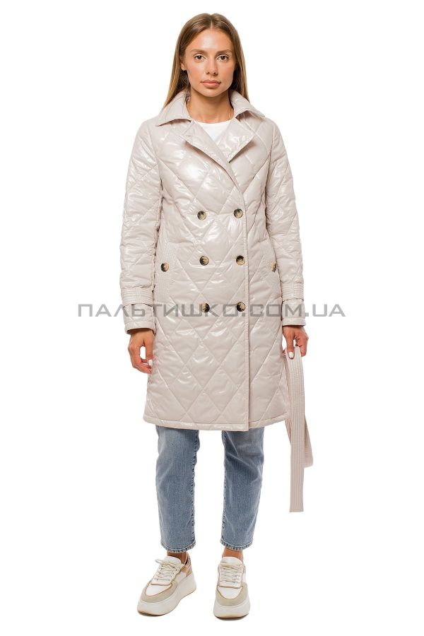 Stella Polare Женкская куртка перламутровая белая с поясом